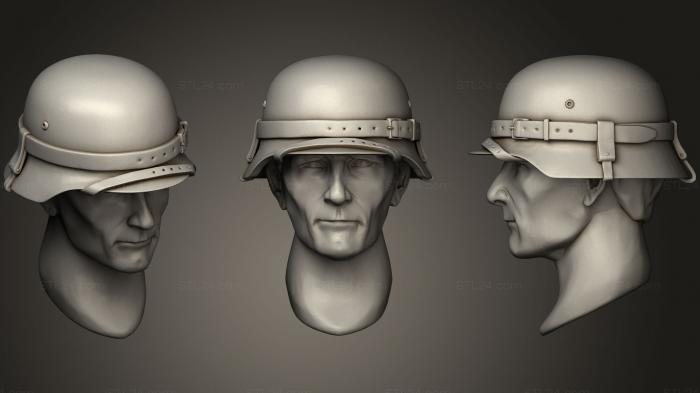 Military figurines (HEADS HELMETS7, STKW_0457) 3D models for cnc